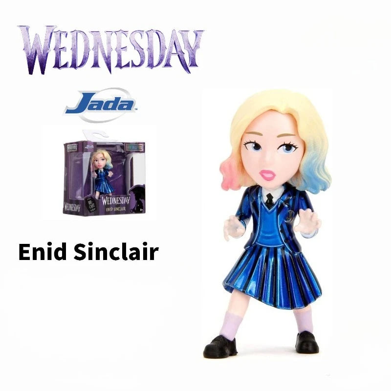 Jada Anime Figures Wednesday The Addams Family Thing Enid Sinclair Metalfigs Metal Model Toy Collection Ornament Boy Girls Gifts
