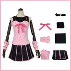 Anime JoJo's Bizarre Adventure Steel Ball Run Lucy Steel Cosplay Costume Pink Dress T-shirt Wig Woman Sexy Cute Carnival Suit