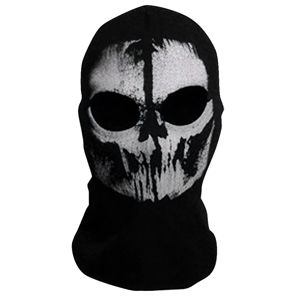 Ghost Skull Balaclava Full Face Mask for Cosplay & Cycling