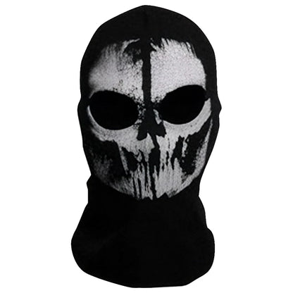 Ghost Skull Balaclava Full Face Mask for Halloween Cosplay and Cycling