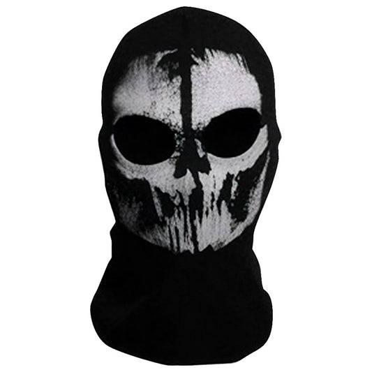 Ghost Skull Balaclava Full Face Mask for Halloween Cosplay and Cycling