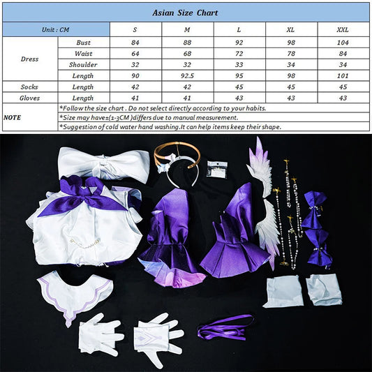 Robin Cosplay Costume Honkai Star Rail Satin Wedding Dress Set for Women