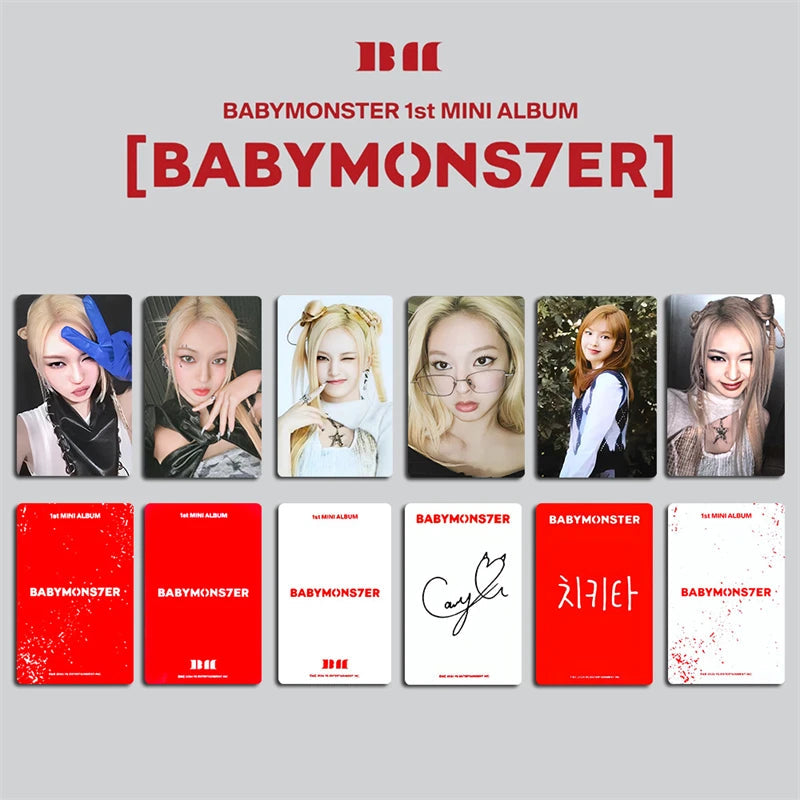 8pcs/set KPOP BABYMONSTER Album HAPPY 1000 DAYS LOMO Card Tea Lu Bao Monster Photo Card AHYEON HARAM RORA RUKA ASA Postcard SS69