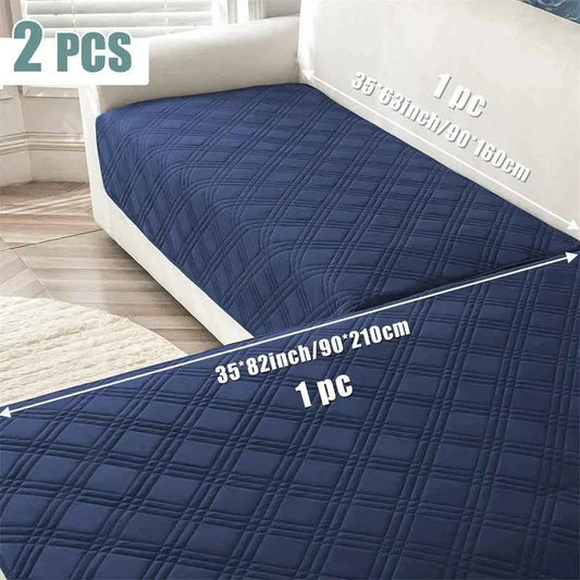 2pcs/Set Water Repellent Pets Kids Corner Sofa Seat Cover Anti Dirty Dog Bed Mattress Cover Non-Slip Chaise Longue Slipcover