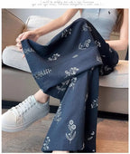 Women's Floral Print Wide Leg Pants - High Waist Casual Trousers