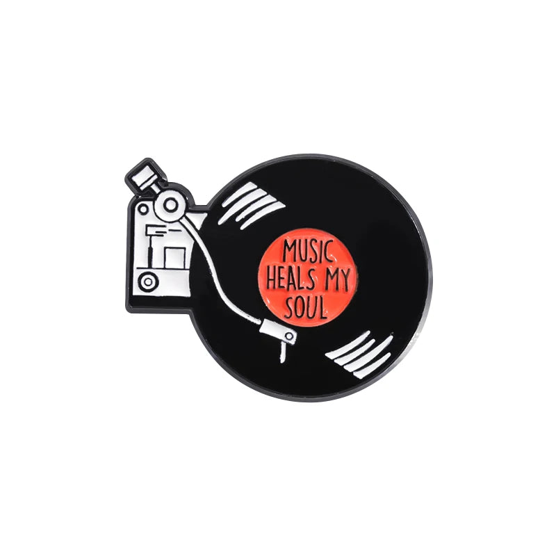 QIHE JEWELRY Retro Cassette Tape Enamel Pin Badge