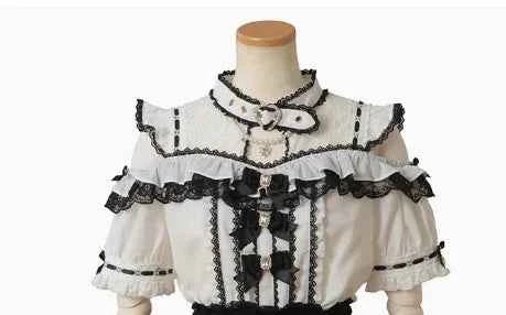 Japanese Mine Tie Sweet Bow Long Sleeve Chiffon Shirt Liz High Waist Elastic Slim Pleated Plaid Skirt Sets Short Skirts Women