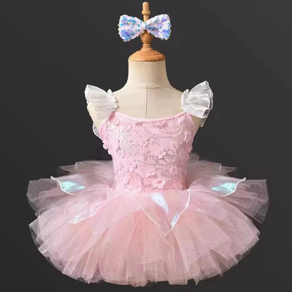 SS69 Girls Ballet Tutu Leotard Princess Performance Dance Dress Polyester