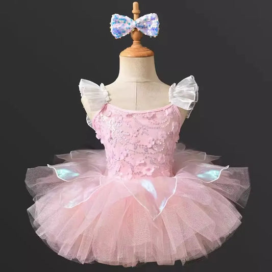 SS69 Girls Ballet Tutu Leotard Princess Performance Dance Dress Polyester
