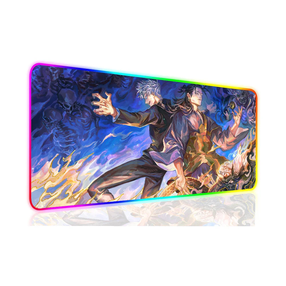 1pc Suguru Geto Jujutsu Kaisen Anime XXL RGB Gaming Mouse Pads HD Black Gamer Accessories Large LED SS69 25.69 z3 / 700x300x3mm