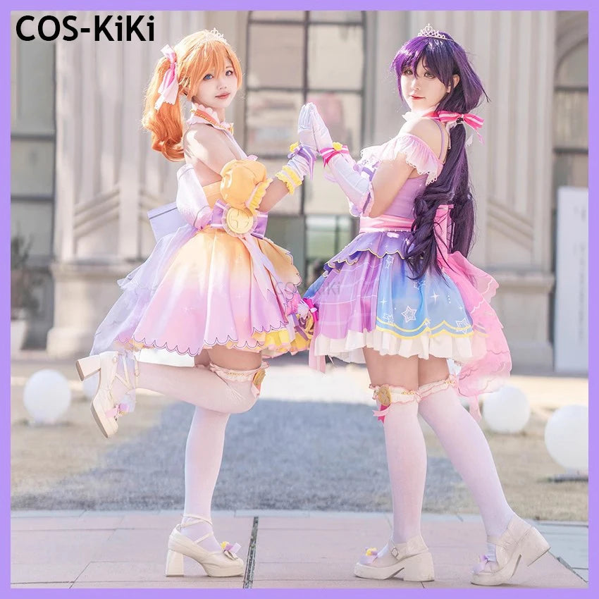 COS-KiKi Anime Lovelive Aqours Tojo Nozomi/Nishikino Maki All Members Fireworks Awakening Lolita Singing Suit Cosplay Costume SS69
