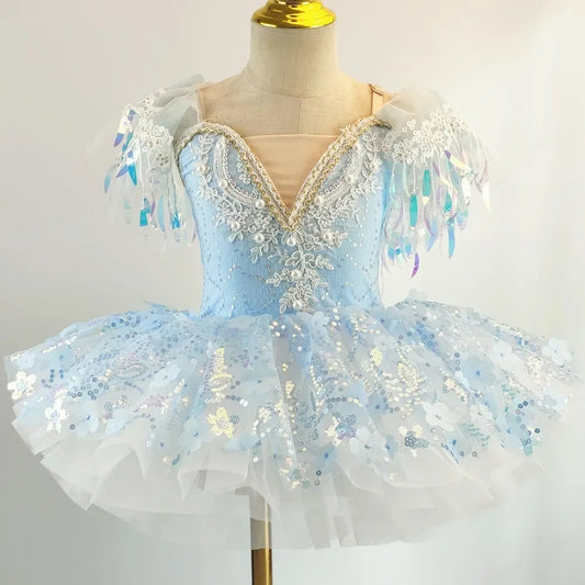 SS69 Girls Sleeveless Tiered Tutu Party Dress Summer Ball Gown Age 4-6Y