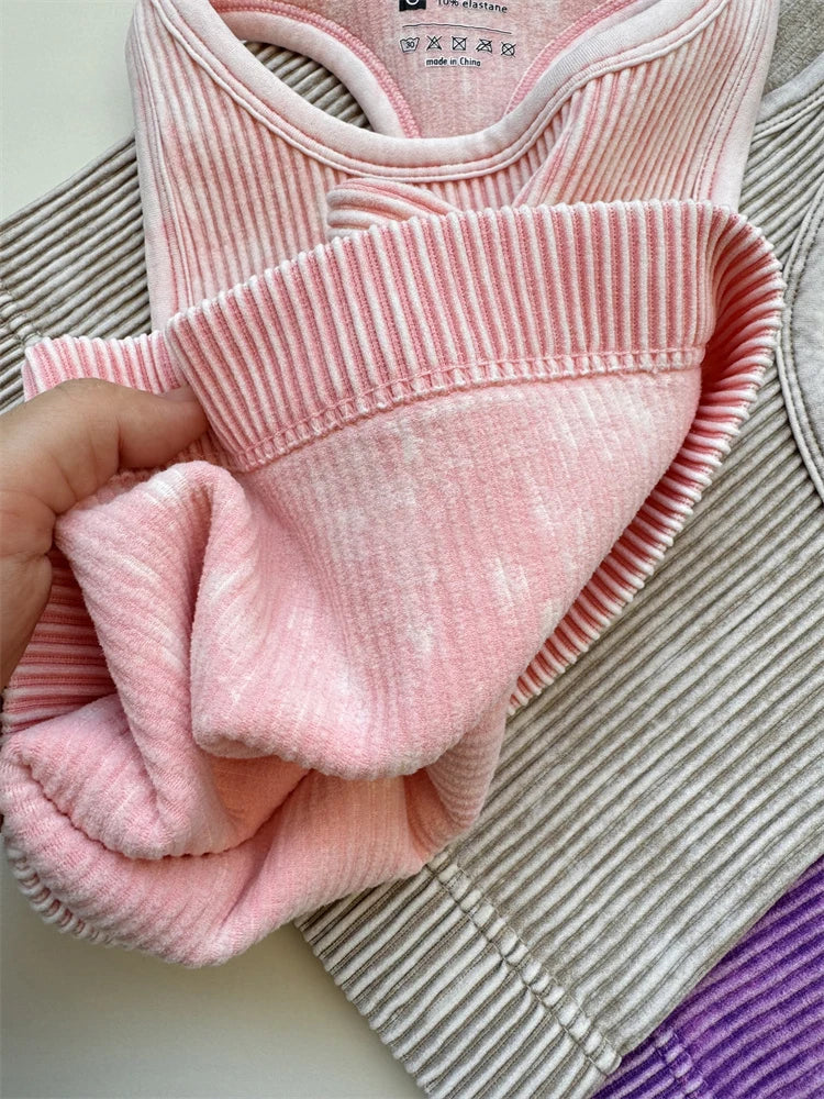 Seamless Yoga Top Fitness Sports  Gym Running Vest  Workout Women Athleisure Sleeveless Crop Top - SS69