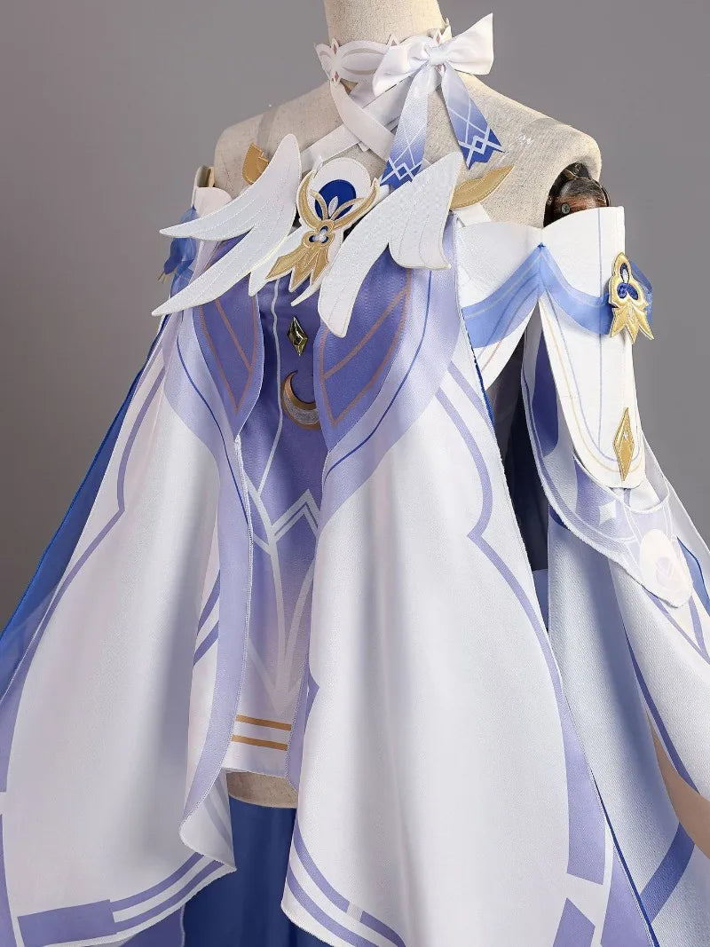 New Damselette Columbina Cosplay Costume Wig Game Impact Fatui  Cosplay Suits Women Role Play Party Dress Outfits