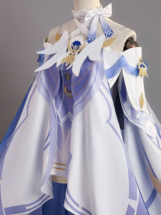 New Damselette Columbina Cosplay Costume Wig Game Impact Fatui  Cosplay Suits Women Role Play Party Dress Outfits