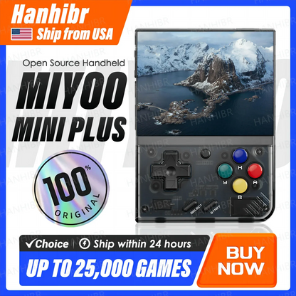 MIYOO Mini Plus Portable Retro Handheld Game Console, 3.5-inch IPS Screen