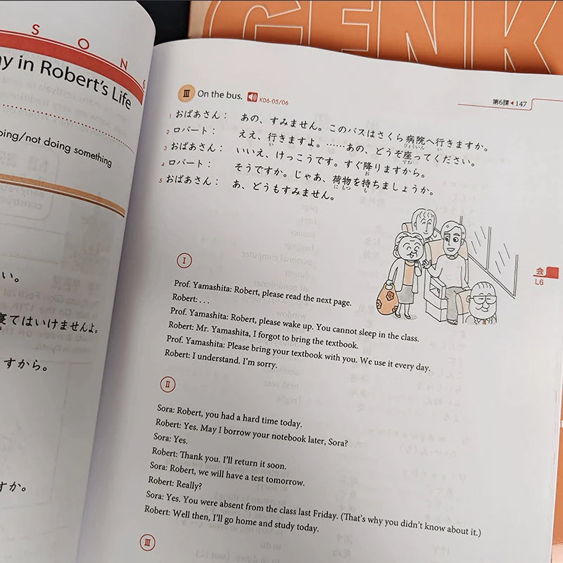 Genki I II Textbook workbook answer 3rd Edition learn japanese  Integrated Course Elementary Japanese & english Learning Books SS69