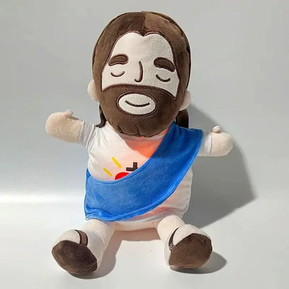 Breath Jesus Plush Doll Soothing Placation Toys Soft Respirable Jesus Plushies Comforting Jesus Heart Toy Easter Christmas Gifts SS69 11.69 BLUE