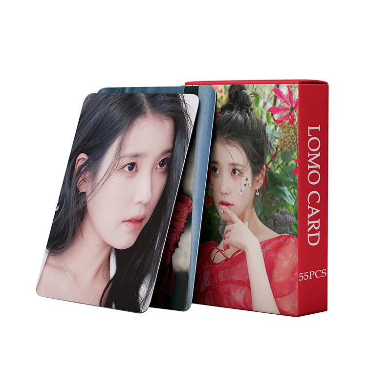 55pcs/set Kpop IU The Golden Hour Lomo Cards High quality HD Photocard for fans collection Fashion Cute Fans Gift SS69