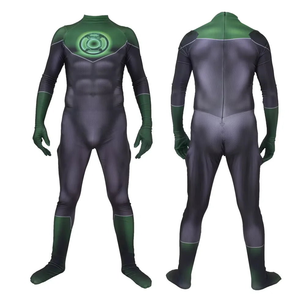 Halloween Woman Green Cosplay Costume Lantern Female Superhero Zentai Suit Ladys Cosplay Bodysuit Adults Men Male Party Jumpsuit