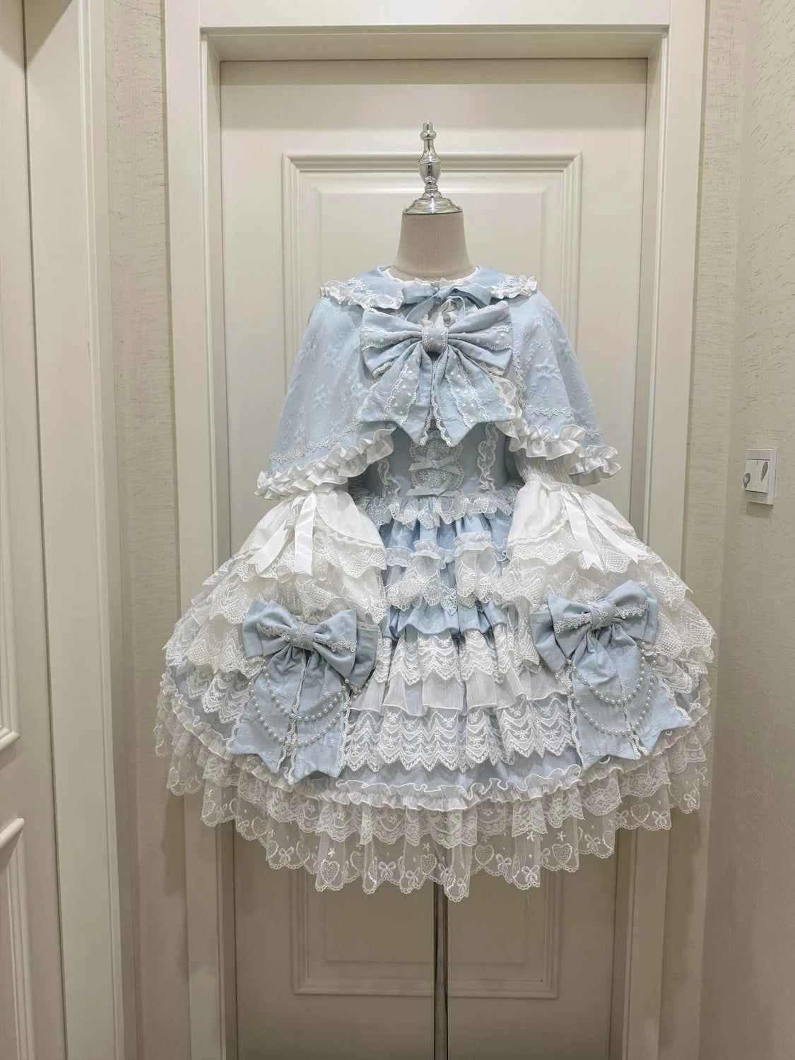 Women's Pink Lolita Dress Cape Set New Spring Women's Sweet Girl Lace Princess Jsk Cake Dress Fairy Suspender Dress Shirt Outfit