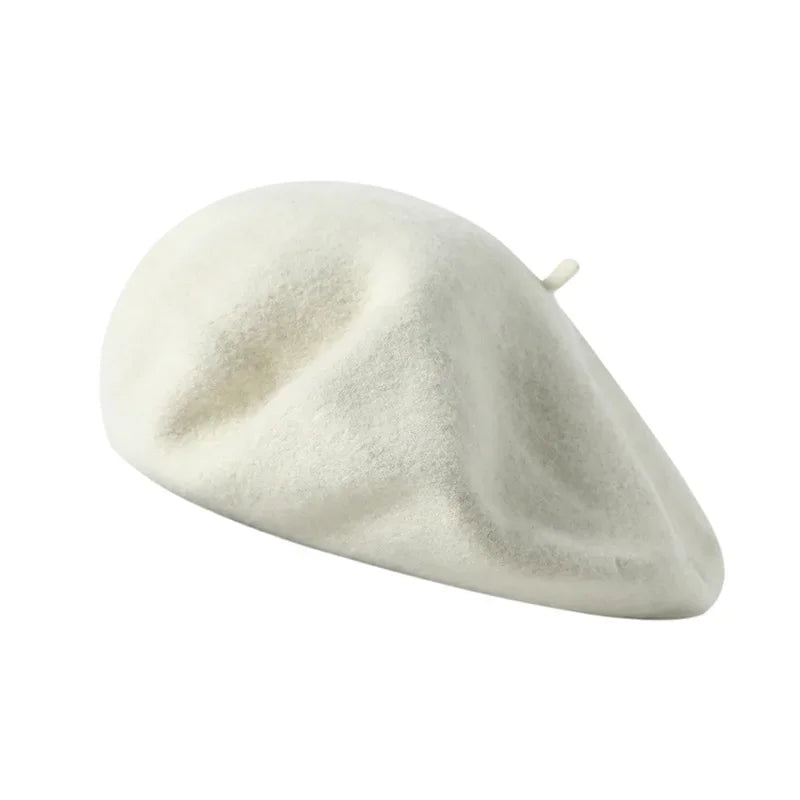 100% Wool England Spring Oversize Women Berets Head Elegant Artist Hats Lady Beret Flexible Stylish Big Warm Painter Cap Bonnet