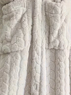 Coral velvet jacquard pajamas for women, winterized and thick, warm, flannel, autumn and winter robe