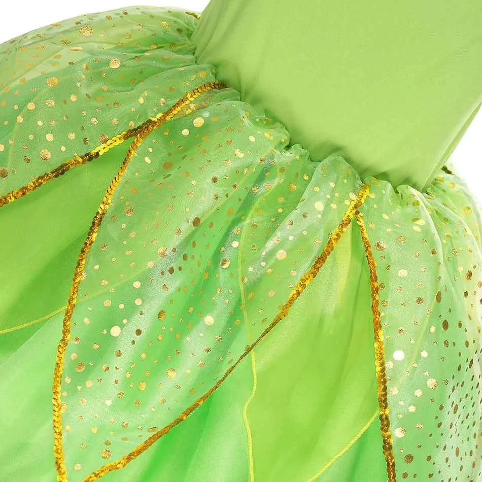 Summer Girls Tinkerbell Fairy Dresses Up for Girls Costume Kids Cosplay Flower Fairy Princess Clothes Christmas Party Outfit
