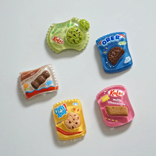 5Pcs Colorful Candy Fridge Magnets Chocolate Lollipop For Refrigerator Cute Home Kitchen Decorations Photo Stickers