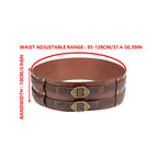 Viking Wide Waist Armor Belt - Adjustable Synthetic Leather