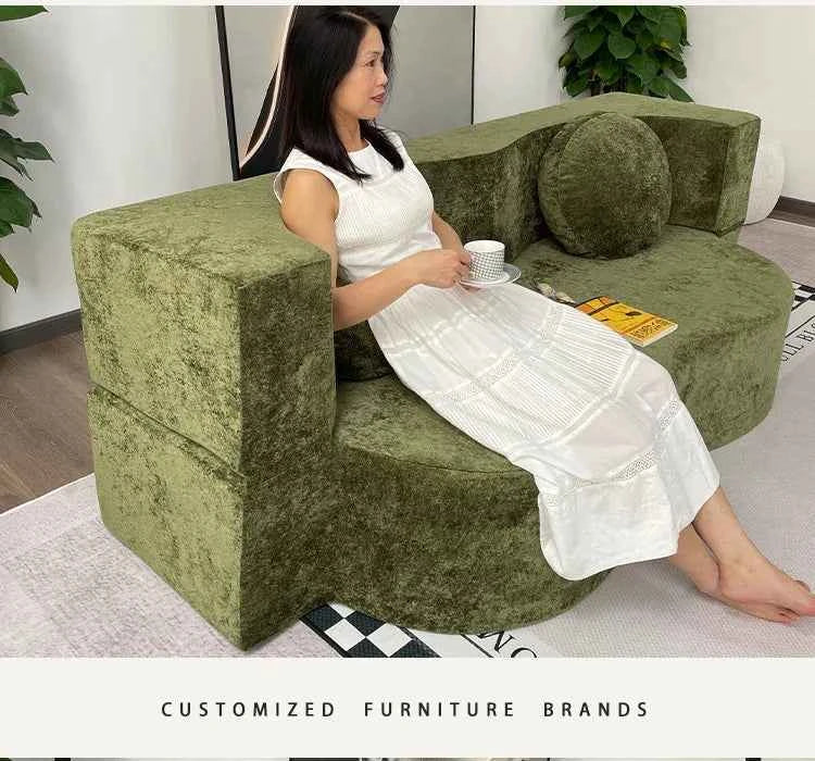 Living Room Sofas Vacuum Compression Sofa Pure Sponge Single Multifunctional Foldable Special Shaped Sofa Bed Furniture