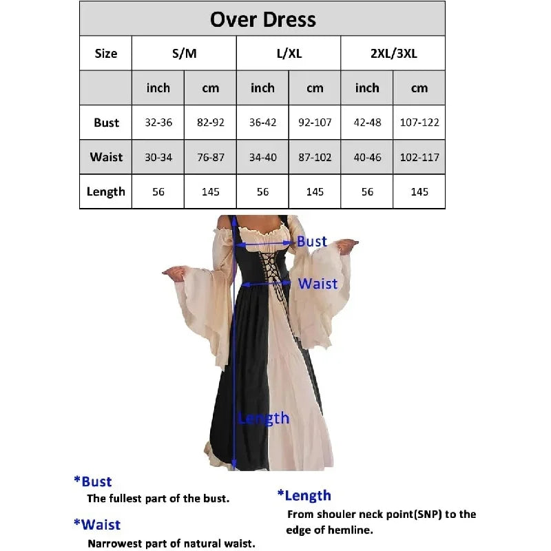 Cosplay Womens'S Medieval Renaissance Costume Cosplay Over Suit Dress Vest Victoria Princess Steam Punk Strap Plus Size SS69