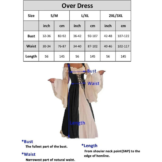 Cosplay Womens'S Medieval Renaissance Costume Cosplay Over Suit Dress Vest Victoria Princess Steam Punk Strap Plus Size SS69