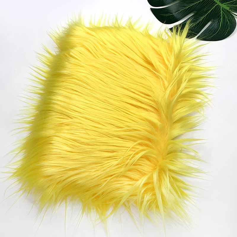 Faux Fur Fabric 8cm Long Pile Cosplay Patchwork Sheet