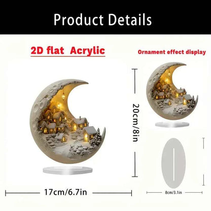 Christmas Xmas Tree Desktop Ornament Moonhouse DIY 2D Decoration Acrylic Merry Christmas Signs Plaque 2026 New Years Party Gifts