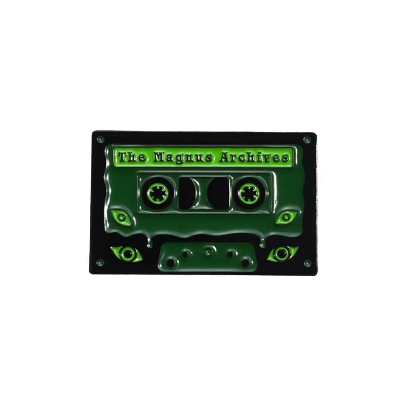 QIHE JEWELRY Retro Cassette Tape Enamel Pin Badge