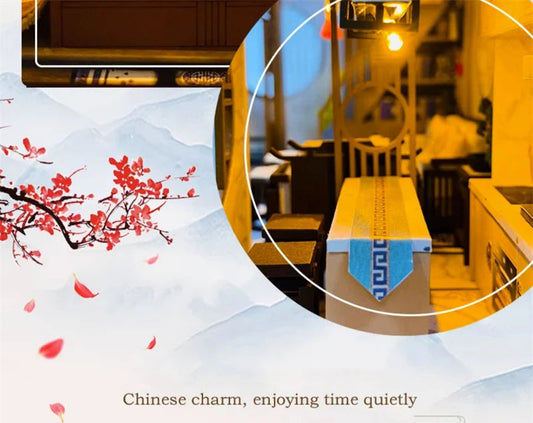 NEW DIY Wooden Doll Houses Japanese Ancient Casa Miniature Building Kits with Furniture Led Dollhouse for Adults Christmas Gifts SS69