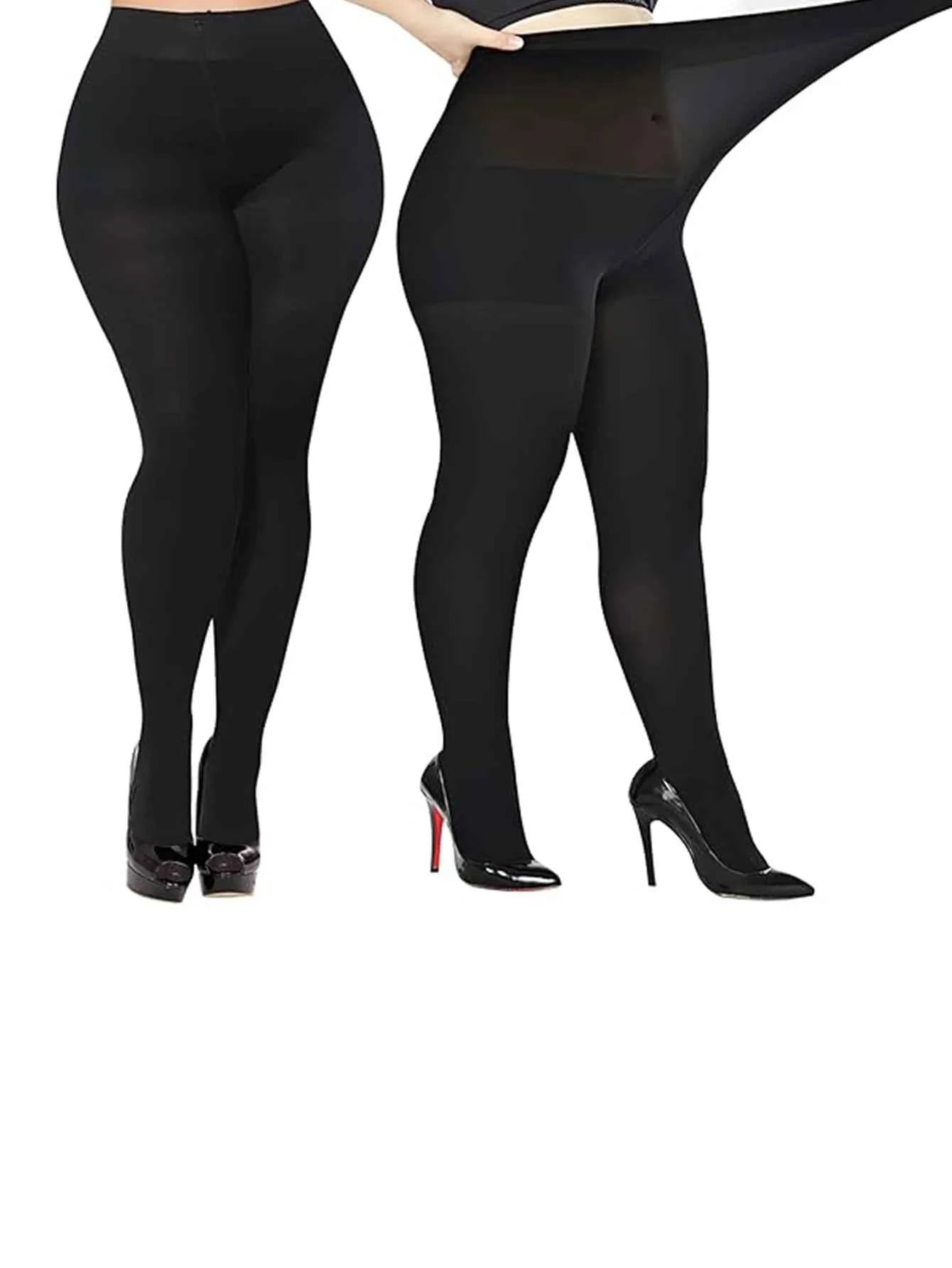 Plus Size High Waisted Stretch Pantyhose & Hosiery for Women - Comfortable and Stylish, Embrace Your Beauty