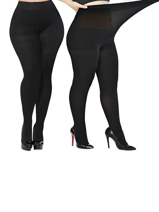 Plus Size High Waisted Stretch Pantyhose & Hosiery for Women - Comfortable and Stylish, Embrace Your Beauty