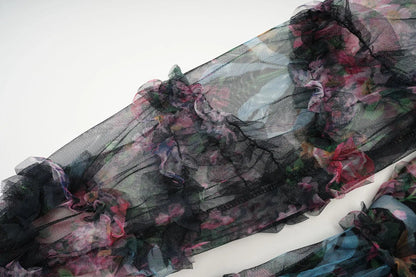 JAMERARY Fashion Floral Print Long Sleeve Maxi Dress For Women Summer Autumn Clothes Layers Ruffles Cake Dresses Evening SS69