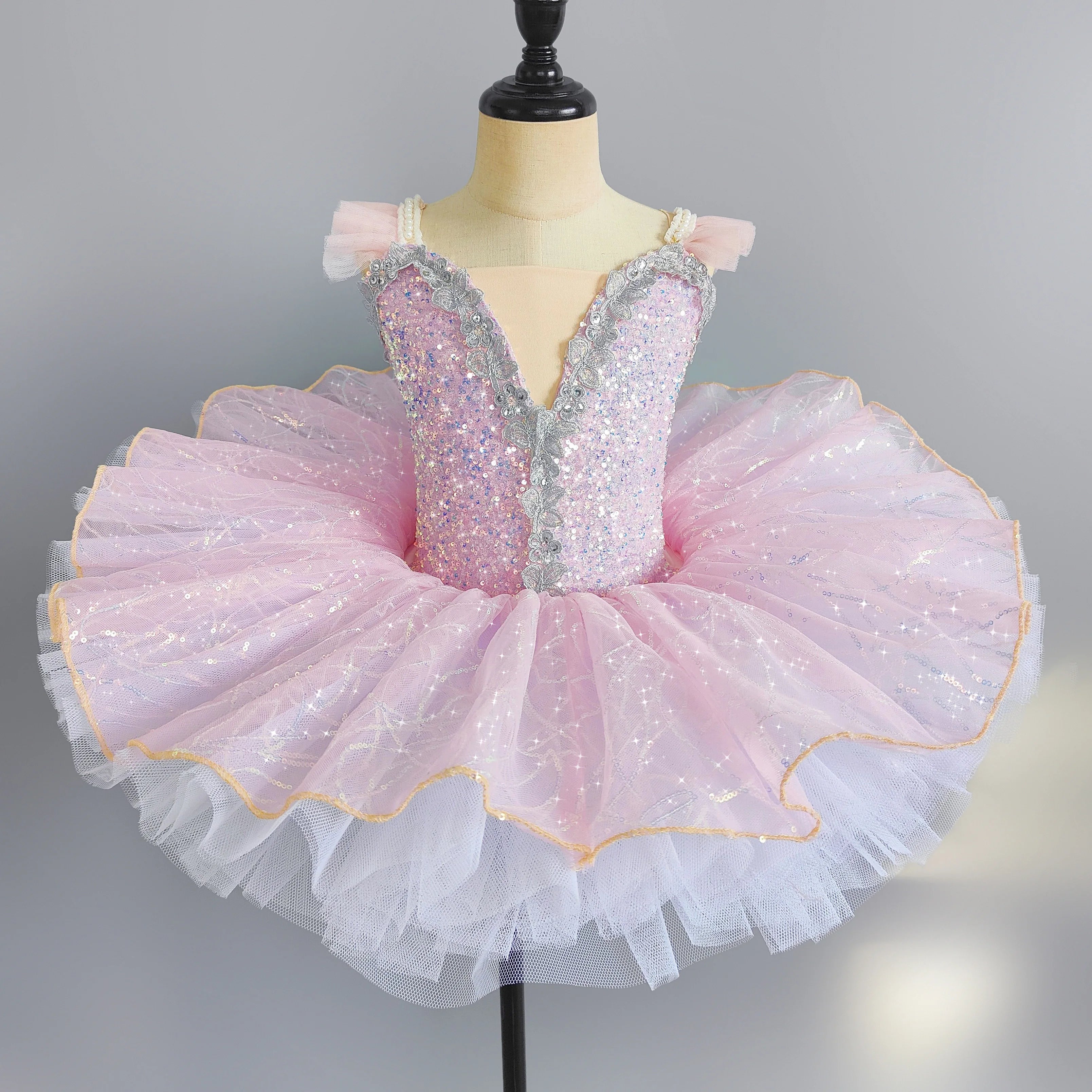 Girls Ballet Tutu Dress for Kids Princess Performance Fairy Costume