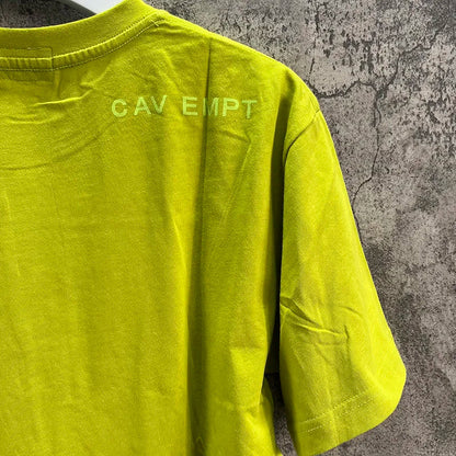 2023 New Fluorescent Green Vintage Washed Batik Cav Empt C.E T-Shirt Men Women 100% Cotton Mobile Phone Printing Cavempt Tee SS69