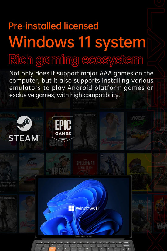 OneXPlayer X1 PRO AMD Ryzen AI 9 HX 370 /8840U PC Game Console 3 IN 1 Laptop Tablet 10.95 Inch 120 Hz AI CPU Computer Controller SS69