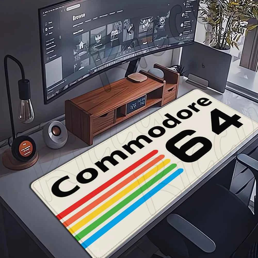 Keyboard Mouse Pad Commodore 64 Mousepad Xxl Non-slip Lockedge Minimalism Office PC Accessories XL Gaming Large Desk Cabinet Pad