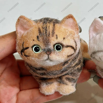 Handmade Kitty Cat Taba Squishy Silicone Fuzzy Kitten Soft Cat Mushy Squeeze Toy Mochi Toy Hand Relax Stress Release Gift Toy SS69 33.69 green