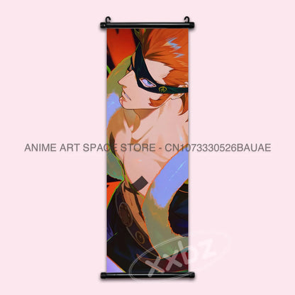 ONE PIECE Hanging Painting Japanese Anime Home Decor Wall Art Luffy Scrolls Pictures Passion Straw Hat Pirates Warm Blood Comics SS69 17.69 hzw26-4 / CHINA / 25x75cm(10x30inch)