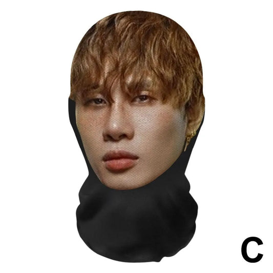 3D Printed Full Face Mask Elastic Mesh For Unisex Cosplay Headwear Party Simulation Balaclava Hat Headgear Breathable Prop Novel