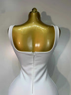 Women Sexy Square Collar Sparkly Rhinestone Bodycon Mini Bandage Dress Celebrate Evening Party Elegant Luxury Birthday Dress