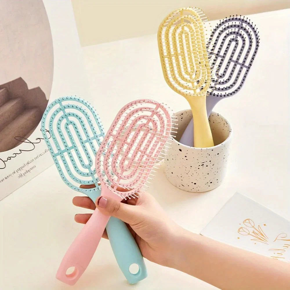 Tangled Hollow Out Massage Comb Detangling Hair Brush Wet Curly Brushes Girl Women Hairs Styling Tools Hair Care Accessories SS69