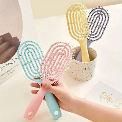 Tangled Hollow Out Massage Comb Detangling Hair Brush Wet Curly Brushes Girl Women Hairs Styling Tools Hair Care Accessories SS69